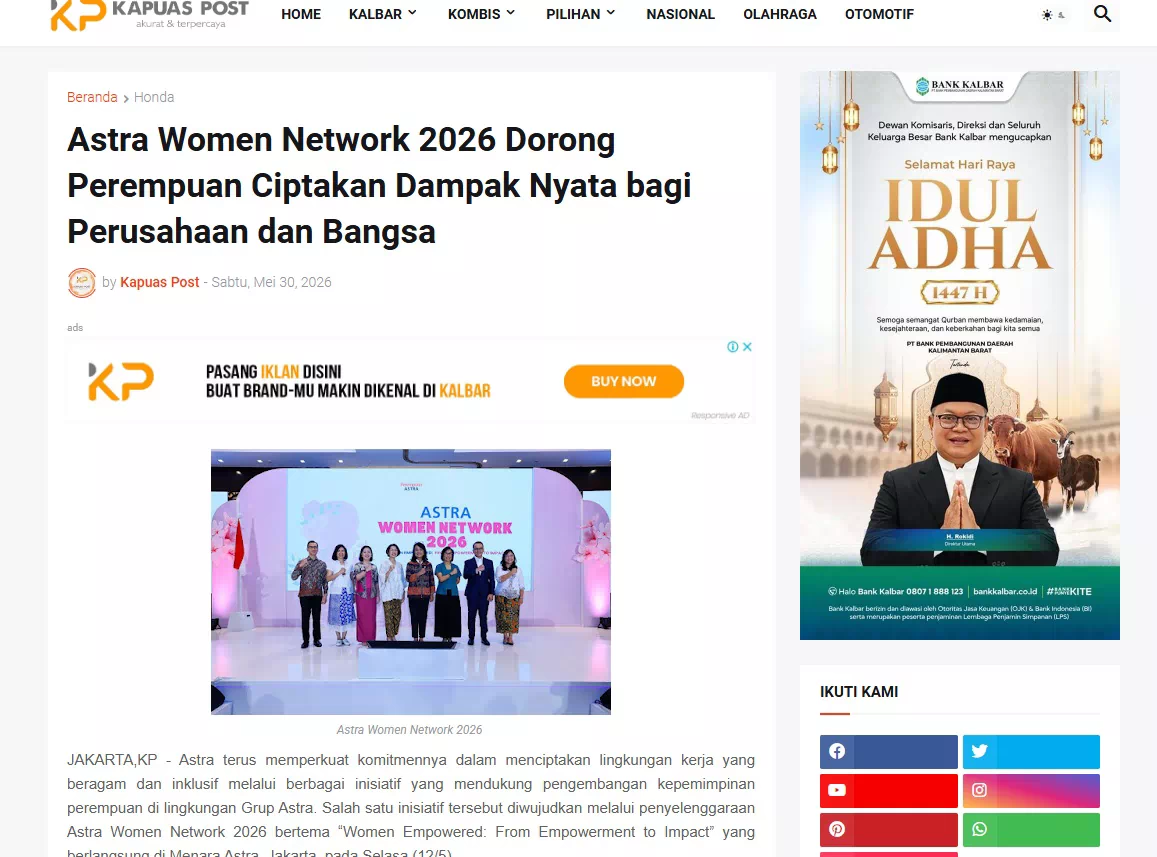 Astra Women Network 2026 Dorong Perempuan Ciptakan Dampak Nyata bagi Perusahaan dan Bangsa