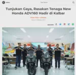 Tunjukan Gaya, Rasakan Tenaga New Honda ADV160 Hadir di Kalbar