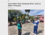 Asmo Kalbar Gelar Kampanye #Cari_aman di SMKN 7 Pontianak