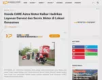 Honda CARE Astra Motor Kalbar Hadirkan Layanan Darurat dan Servis Motor di Lokasi Konsumen