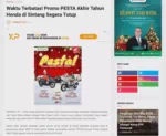 Waktu Terbatas! Promo PESTA Akhir Tahun Honda di Sintang Segera Tutup