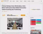 Perkuat Budaya Aman Berkendara, Astra Motor Kalimantan Barat Bekali Komunitas Teknik Scanning dan Positioning