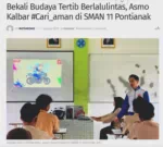 Bekali Budaya Tertib Berlalulintas, Asmo Kalbar #Cari_aman di SMAN 11 Pontianak