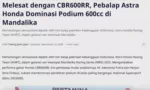 Melesat dengan CBR600RR, Pebalap Astra Honda Dominasi Podium 600cc di Mandalika