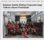 Edukasi Safety Riding Corporate bagi Telkom Akses Pontianak
