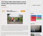 Astra Motor Kalbar Maksimalkan Layanan Honda CARE untuk Bantu Konsumen saat Darurat