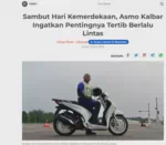 Sambut Hari Kemerdekaan, Asmo Kalbar Ingatkan Pentingnya Tertib Berlalu Lintas