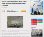 Edukasi Safety Riding Astra Motor Kalbar Dapat Antusias Tinggi dari Siswa MAN 1 Pontianak
