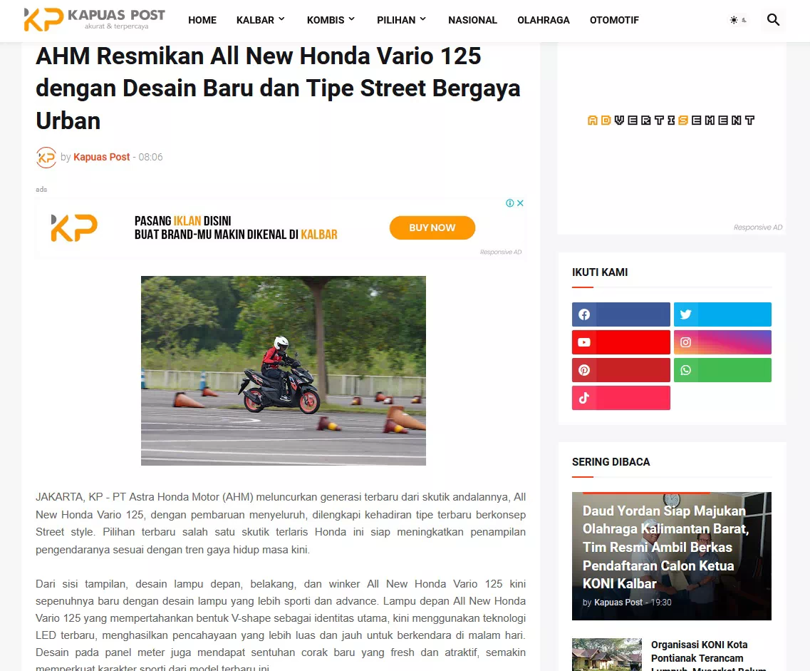 AHM Resmikan All New Honda Vario 125 dengan Desain Baru dan Tipe Street Bergaya Urban