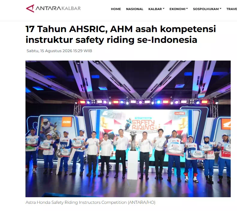 17 Tahun AHSRIC, AHM asah kompetensi instruktur safety riding se-Indonesia