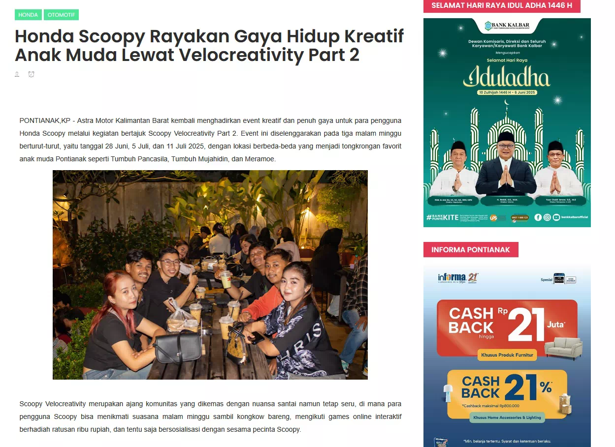 Honda Scoopy Rayakan Gaya Hidup Kreatif Anak Muda Lewat Velocreativity Part 2