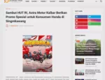 Sambut HUT RI, Astra Motor Kalbar Berikan Promo Spesial untuk Konsumen Honda di Singmkawang
