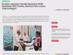 Kontes Layanan Honda Nasional 2025 Hadirkan 200 Finalis, Berikut Para Juara Tiap Kategori