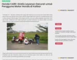 Honda CARE: Gratis Layanan Darurat untuk Pengguna Motor Honda di Kalbar