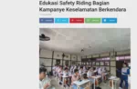 Edukasi Safety Riding Bagian Kampanye Keselamatan Berkendara