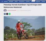 Pebalap Honda Buktikan Taji di Eropa dan Motocross Nasional