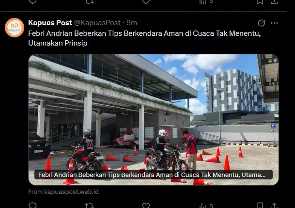 Febri Andrian Beberkan Tips Berkendara Aman di Cuaca Tak Menentu, Utamakan Prinsip