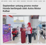 September untung promo motor Honda berlimpah oleh Astra Motor Kalbar