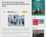 Promo PESTA Akhir Tahun Honda di Pontianak Segera Berakhir, DP Mulai Rp 650 Ribuan