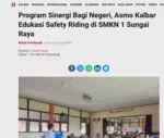 Program Sinergi Bagi Negeri, Asmo Kalbar Edukasi Safety Riding di SMKN 1 Sungai Raya
