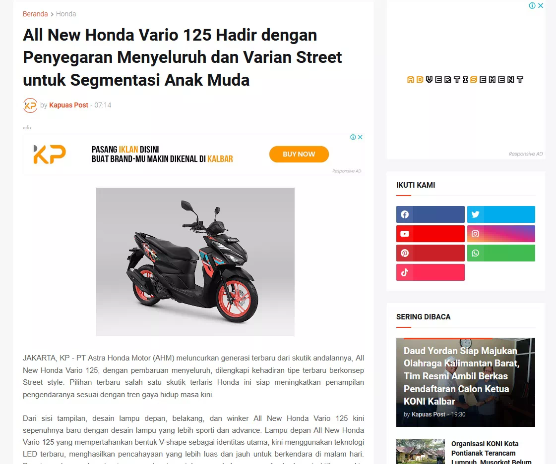 All New Honda Vario 125 Hadir dengan Penyegaran Menyeluruh dan Varian Street untuk Segmentasi Anak Muda
