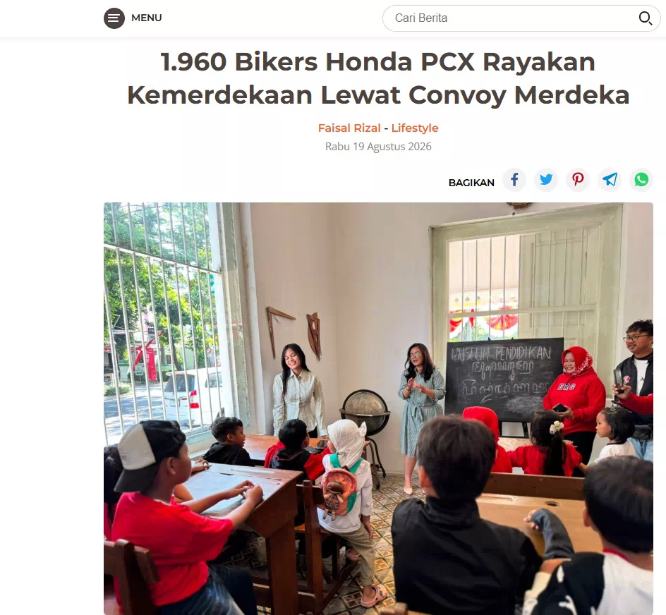 1.960 Bikers Honda PCX Rayakan Kemerdekaan Lewat Convoy Merdeka