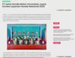 PT Astra Honda Motor Umumkan Juara Kontes Layanan Honda Nasional 2025