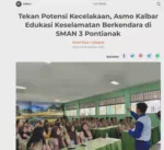 Tekan Potensi Kecelakaan, Asmo Kalbar Berikan Pembekalan SR di SMAN 3 Pontianak