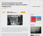 Puncak Honda Modif Contest 2025: Kreativitas Modifikator Indonesia Pecahkan Panggung Garut