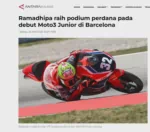 Ramadhipa raih podium perdana pada debut Moto3 Junior di Barcelona