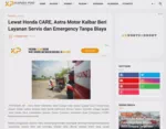 Lewat Honda CARE, Astra Motor Kalbar Beri Layanan Servis dan Emergency Tanpa Biaya