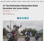 Ini Tips Berkendara Menyambut Bulan November dari Asmo Kalbar