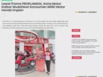 Lewat Promo PROKLAMASI, Astra Motor Kalbar Mudahkan Konsumen Miliki Motor Honda Impian
