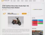 AHM Hadirkan Warna Baru Honda Stylo 160, Perkuat Kesan Retro Modern