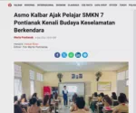 Asmo Kalbar Ajak Pelajar SMKN 7 Pontianak Kenali Budaya Keselamatan Berkendara