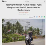 Jelang Oktober, Asmo Kalbar Ajak Masyarakat Peduli Keselamatan Berkendara