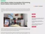 Astra Motor Kalbar Kumpulkan 56 Kantong Darah dalam Aksi Sosial HUT ke-55