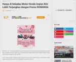 Hanya di Sekadau Motor Honda Impian Kini Lebih Terjangkau dengan Promo ROMANSA