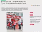 Semarak HUT RI, Astra Motor Kalbar Beri Promo Menarik untuk Konsumen Honda