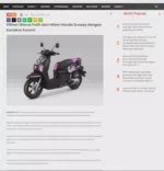 Pilihan Warna Putih dan Hitam Honda Scoopy dengan Karatker Kuromi