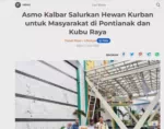 Asmo Kalbar Salurkan Hewan Kurban untuk Masyarakat di Pontianak dan Kubu Raya