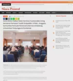 Astra Motor Kalbar Gelar Seminar Sustainable Living bersama Pemateri Taufik Sirajuddin, S.PWK., Anggota komunitas Pemuda Perencana Borneo di Gedung Universitas Tanjungpura Pontianak