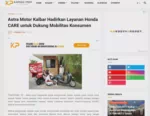 Astra Motor Kalbar Hadirkan Layanan Honda CARE untuk Dukung Mobilitas Konsumen