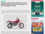 AHM Luncurkan New CRF250 RALLY dan CRF250L, Siap Temani Petualangan On-Road hingga Off-Road
