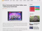 Dimas Heriansyah Astra Motor Kalbar Juara 1 Deliveryman KLHN 2026