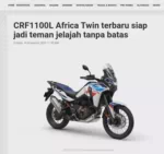 CRF1100L Africa Twin terbaru siap jadi teman jelajah tanpa batas