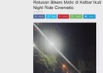 Ratusan Bikers Matic di Kalbar Ikuti Night Ride Cinematic