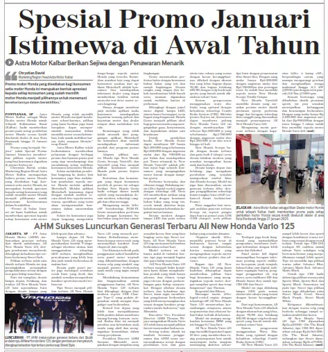 Spesial Promo Januari Istimewa di Awal Tahun, Astra Motor Kalbar Berikan Sejiwa dengan Penawaran Menarik