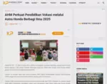 AHM Perkuat Pendidikan Vokasi melalui Astra Honda Berbagi Ilmu 2025