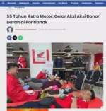 55 Tahun Astra Motor: Gelar Aksi Aksi Donor Darah di Pontianak